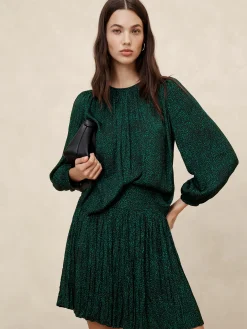 Crystal Pleated Blouse