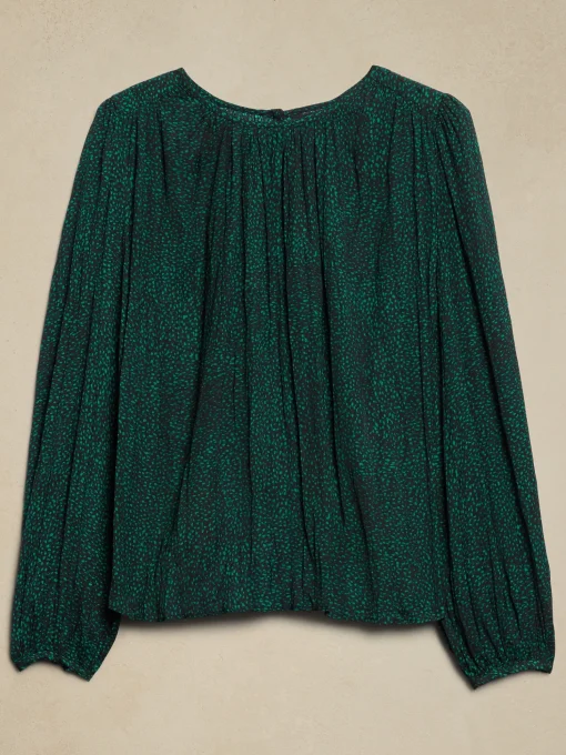 Crystal Pleated Blouse