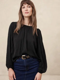 Crystal Pleated Blouse