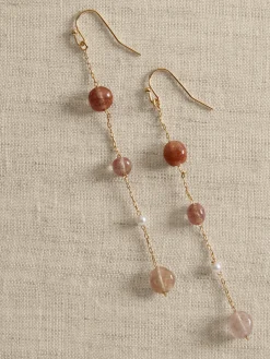 Delicate Stone Threader Earrings