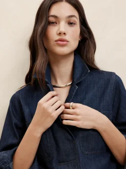 Denim Collared Pocket Shirt