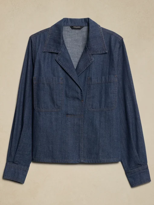 Denim Collared Pocket Shirt