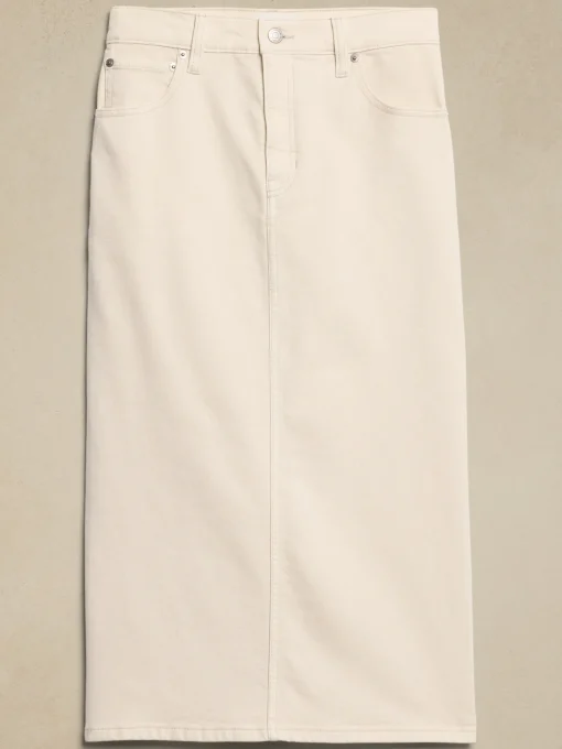 Denim Midi Pencil Skirt