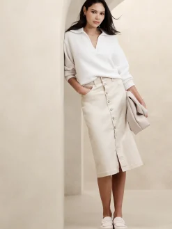 Denim Midi Skirt