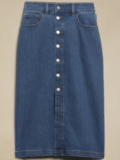 Denim Midi Skirt