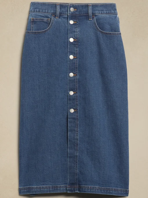 Denim Midi Skirt