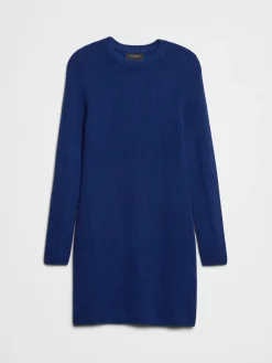 Dolman-Sleeve Mini Sweater Dress