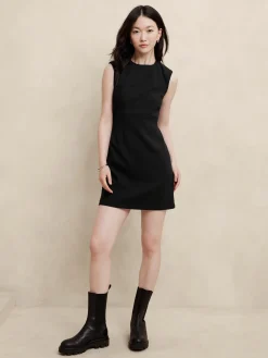 Double Weave Sheath Mini Dress