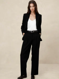 Double Weave Straight Trouser
