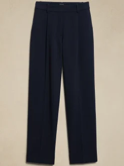 Double Weave Straight Trouser