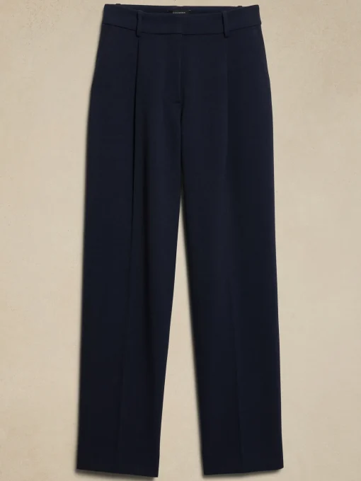 Double Weave Straight Trouser