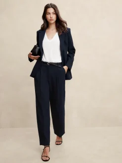 Double Weave Straight Trouser