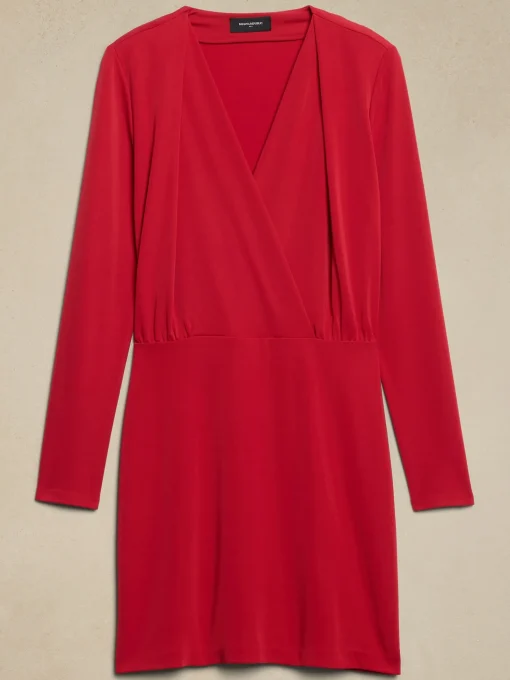 Faux Wrap Mini Dress