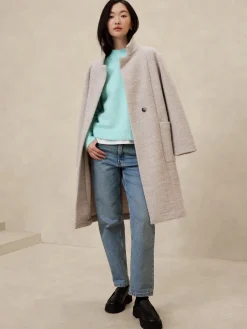 Fuzzy Mock-Neck Sweater