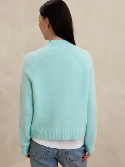 Fuzzy Mock-Neck Sweater
