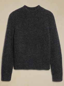 Fuzzy Mock-Neck Sweater