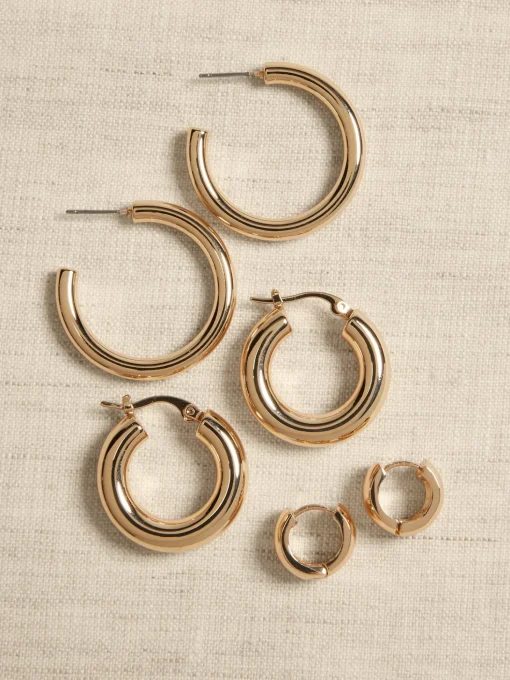 Gold Earrings Set