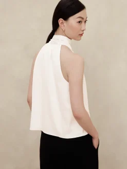 Halter Tie-Neck Blouse