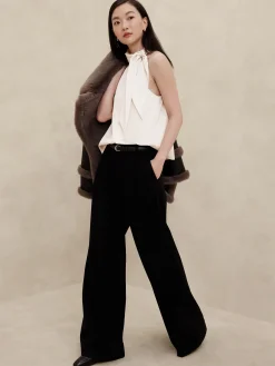 Halter Tie-Neck Blouse