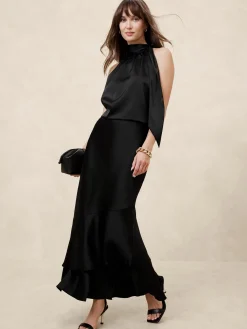 Halter Tie-Neck Blouse