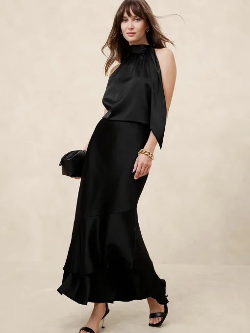 Halter Tie-Neck Blouse