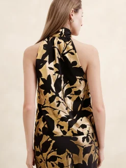 Halter Tie-Neck Blouse