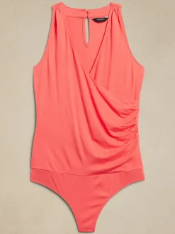 Halter Wrap-Waist Bodysuit