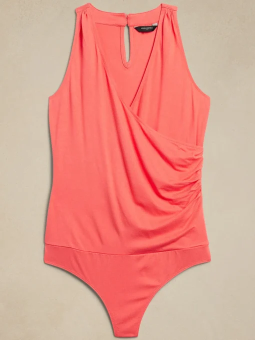 Halter Wrap-Waist Bodysuit