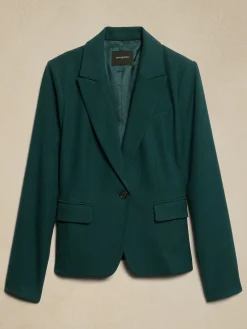 Herringbone Short Cutaway Blazer