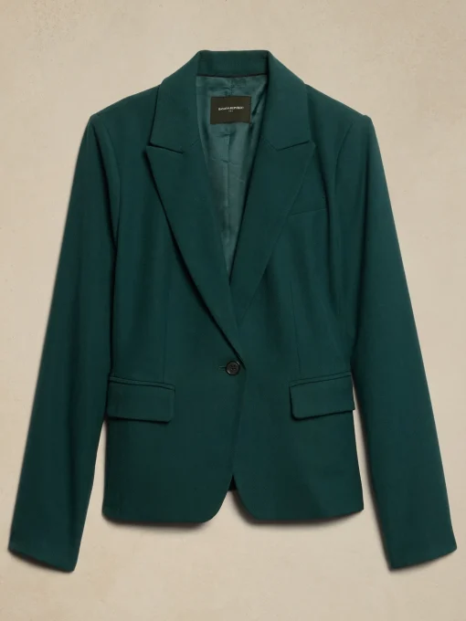 Herringbone Short Cutaway Blazer