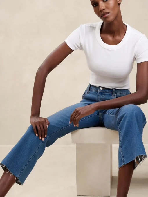 High-Rise Bootcut Cropped Jean