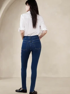 High-Rise Skinny Raw-Hem Jean