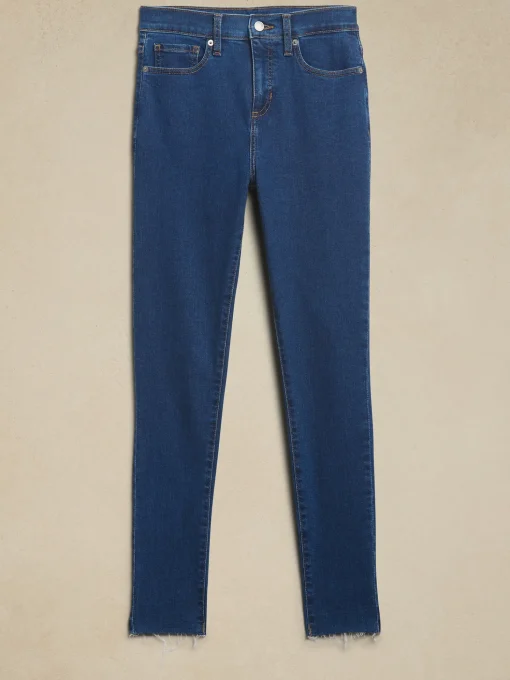 High-Rise Skinny Raw-Hem Jean