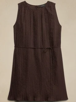 Jacquard Pleated Mini Dress