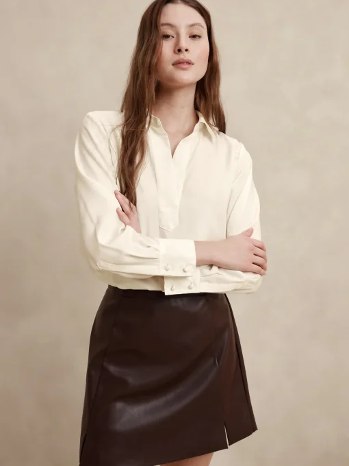 Johnny-Collar Shirt