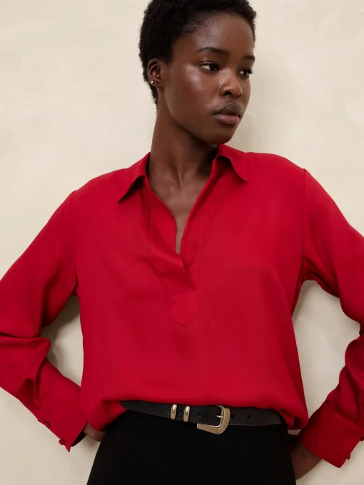 Johnny-Collar Shirt