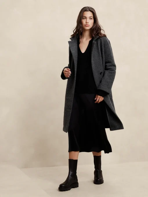 Knit Twill Coat
