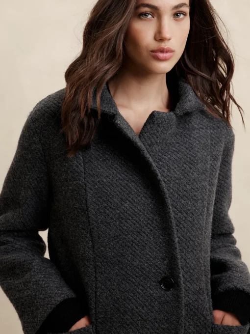 Knit Twill Coat