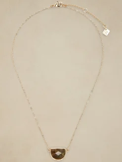 Labradorite Crescent Necklace