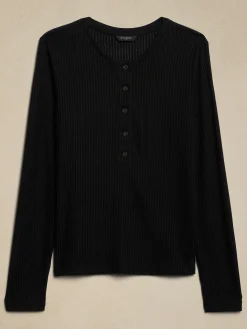 Ladder Ribbed Henley