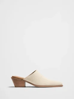Leather Heeled Mule