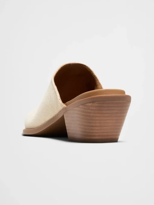 Leather Heeled Mule