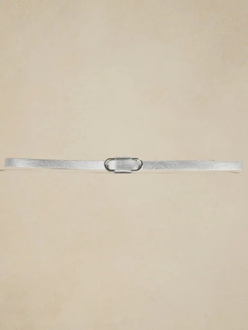 Leather Slider Buckle Belt