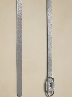Leather Slider Buckle Belt