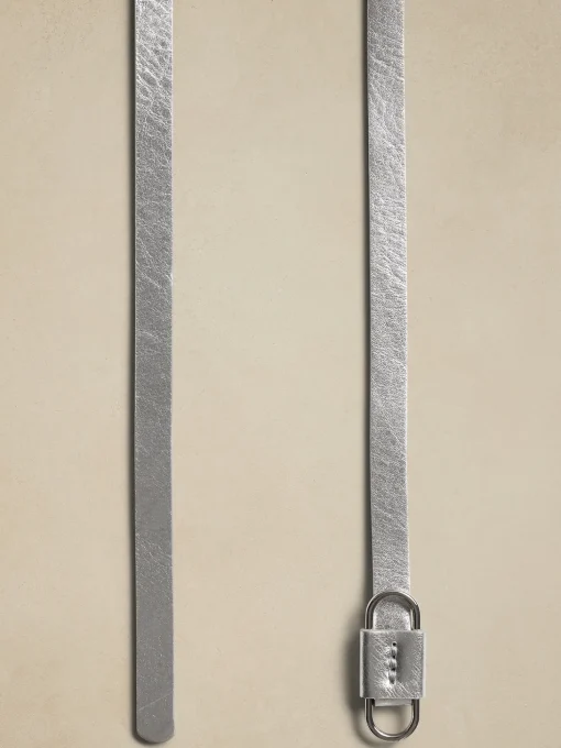 Leather Slider Buckle Belt