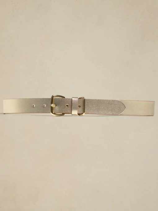 Leather Square Buckle Belt