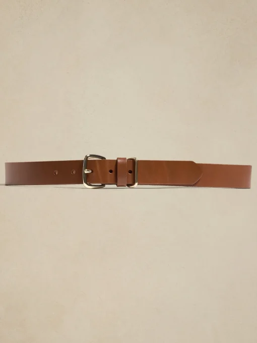 Leather Square Buckle Belt