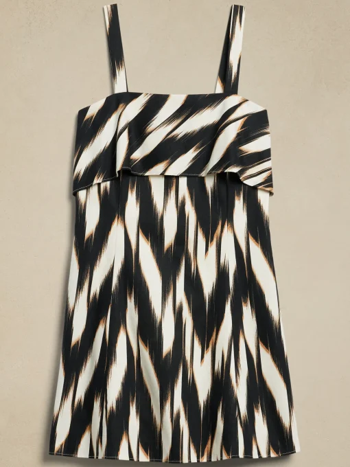 Linen-Blend Mini Dress