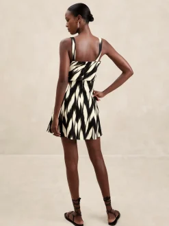 Linen-Blend Mini Dress