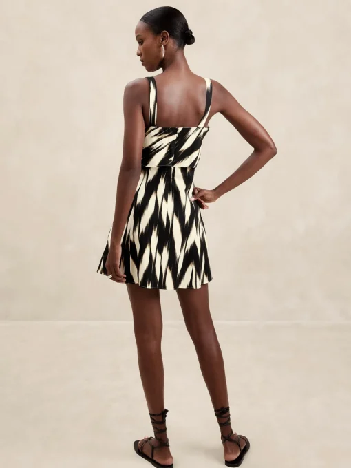 Linen-Blend Mini Dress